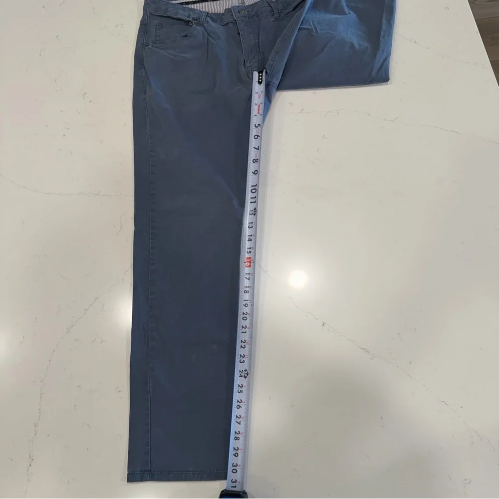 Untuckit Men’s Don Santiago Straight Leg 5 Pocket Pant Blue 34x32